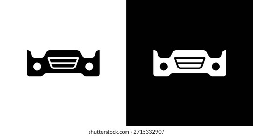 Icono del parachoques del coche Conjunto de colección. Silueta de Vector.