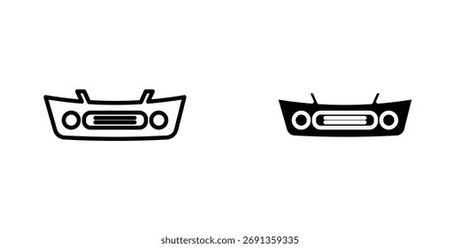 Car bumper icon Simple vector illustration for graphic and web design.