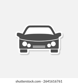 Car bumper icon sticker isolated on gray background