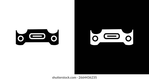 Símbolo de ícone de para-choques de carro. Ícone de vetor em design de tela plana na moda
