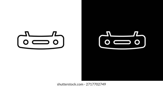 Icono del parachoques del coche. Iconos de web lineal delgado