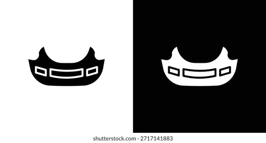 Vector de elemento de diseño de Vector de icono de parachoques de coche eps 10