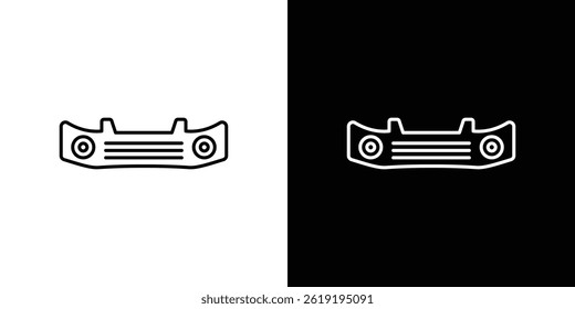Car bumper icon. vector illustration, pictogram isolated. editable