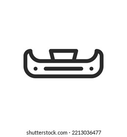 Car Bumper Isolated Vector Icon With Editable Stroke