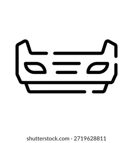 Ícone de linha de para-choques de carro, serviço automotivo e reparação