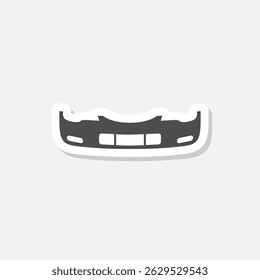 Car bumpers icon sticker isolated on gray background