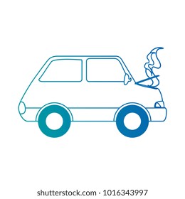 car burning isolated icon