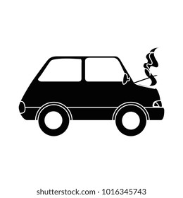 icono aislado que quema coches