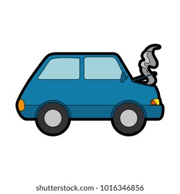 car burning isolated icon