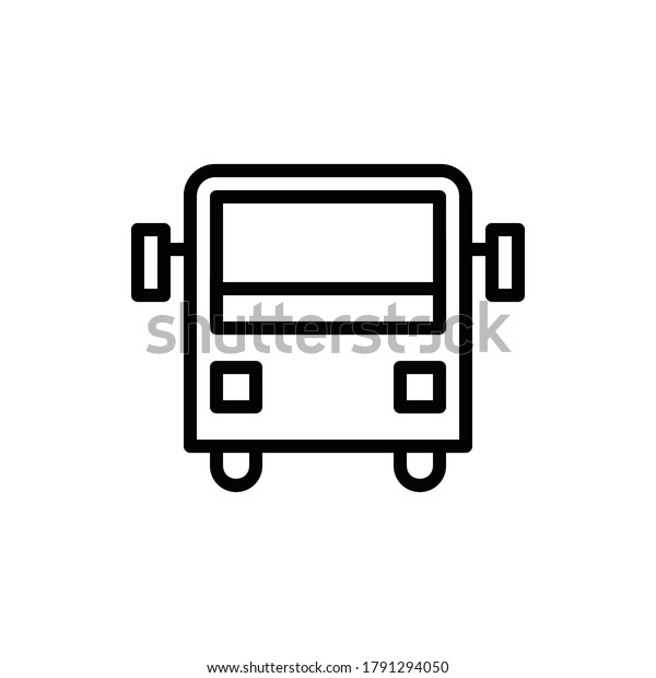 Car, Bus Icon Logo\
Vector Isolated. Public Transportation Icon Set. Editable Stroke\
and Pixel Perfect.