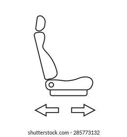 car, bus, train, plane seat  location management icon