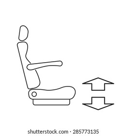 car, bus, train, plane seat  location management icon