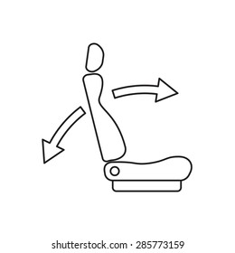 car, bus, train, plane seat  location management icon