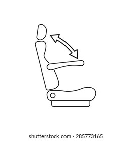 car, bus, train, plane seat  location management icon