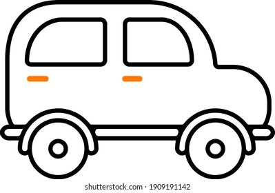 Vector de iconos del vehículo de autocar