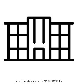 Car business building icon outline vector. Modern city. Center house