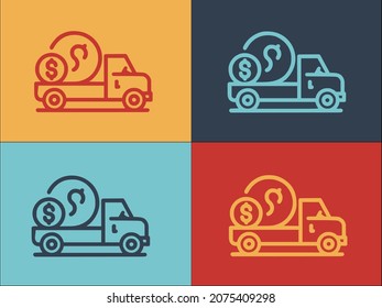 Car Business Logo Template, Simple Flat Icon of vehicle,business,auto