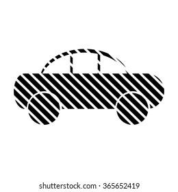 Car button on white background. Vector illustration.