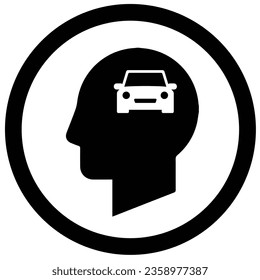 Car Buyer icon. Person has a car in mind and wants to buy.