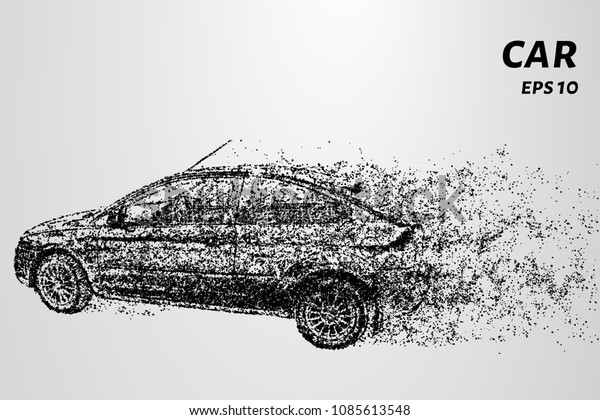 Car by wind tears off
the particles.