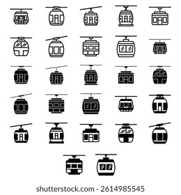 car cables icon collection, style outline and glyph