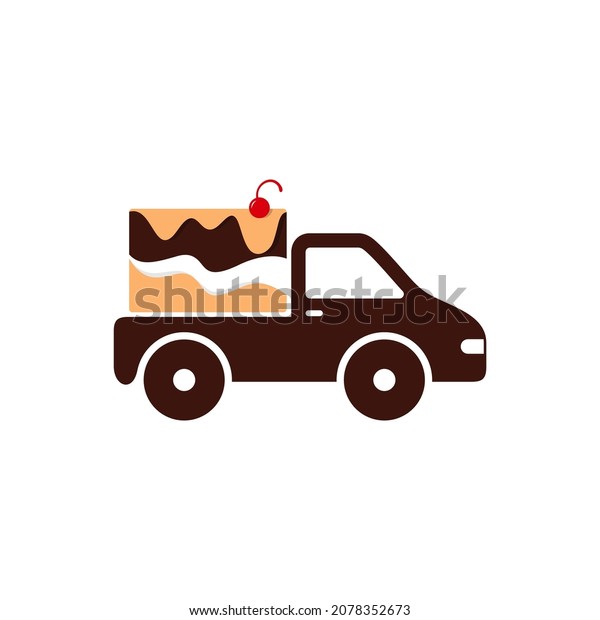Car\
Cake logo design vector template. Bakery logo\
concept