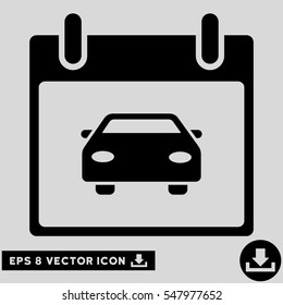 Car Calendar Day icon. Vector EPS illustration style is flat iconic symbol, black color.