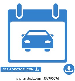 Car Calendar Day icon. Vector EPS illustration style is flat iconic symbol, cobalt color.