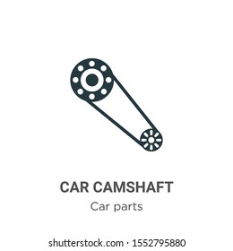 Car camshaft vector icon on white background. Flat vector car camshaft icon symbol sign from modern car parts collection for mobile concept and web apps design.