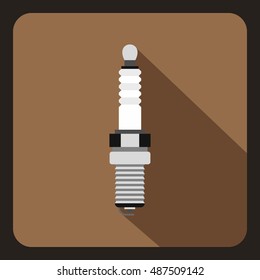 Car candle icon in flat style on a coffee background vector illustration