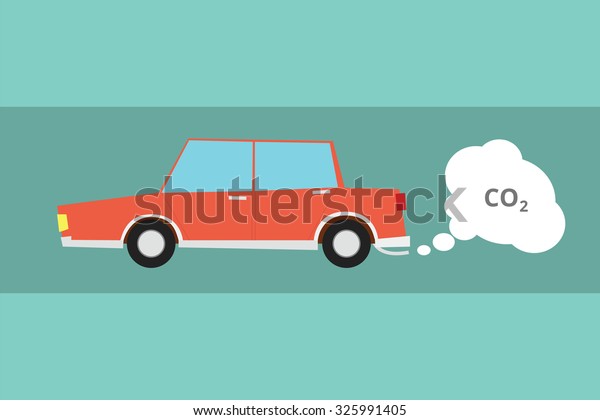 car carbon\
dioxide co2 pollution haze smoke\
flat