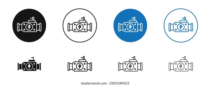 Car carburetor vector icon in black and blue colors