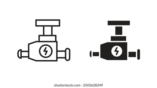 Car carburetor vector icon in solid and outline style