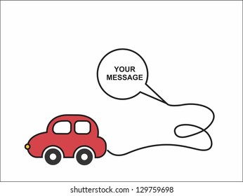 Car card for messages