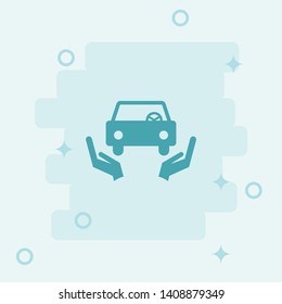 Car Care Icon. Simple icon, blue colored icon illustration. 