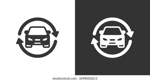 Icono de cuidado del coche. Icono de la serie de glifos sólidos