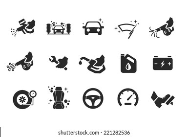 Car Care Icons - Illustration