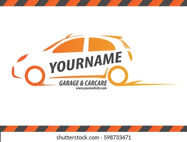 Car Care Car Service Or Garage Business Logo Vector Design.