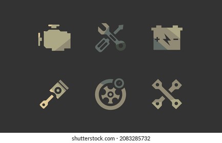 car care tool design vector