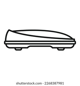 Car cargo box icon outline vector. Roof rack. Auto carrier