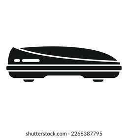 Icono de la caja de carga del automóvil vector simple. Estante de techo. Portaaviones automáticos