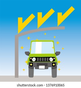 Car and carport illustration, garage, car roof, off-road car,Car does not get wet in the roof, Cars are protected from UV rays on the roof