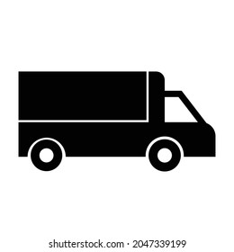 coche con mercancías pesadas. ilustración de icono vectorial