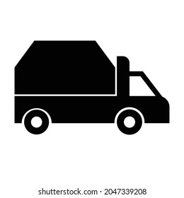 coche con mercancías pesadas. ilustración de icono vectorial