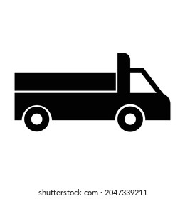 car carrying heavy goods. vector icon illustration