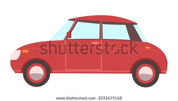 Car Cartoon Comic Funny Style Side Stock Vector (Royalty Free ...