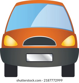 Car cartoon design orange color