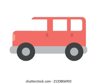 icono de caricatura de coche aislado