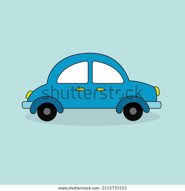 Car cartoon sticker in retro style on white\
background, vector\
illustration