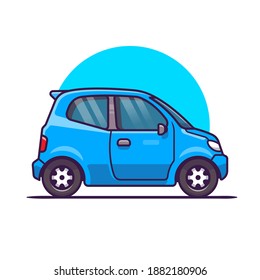 Car Cartoon Vector Icon Illustration. Vehicle Transportation Icon Concept Isolated Premium Vector. Flat Cartoon Style